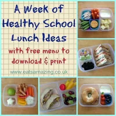 Eats Amazing - A week of healthy balanced packed lunch ideas with free downloadable menu