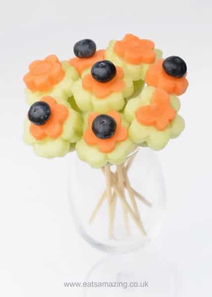 Easy Vegetable Bouquet - Healthy and fun kids snack idea for springtime from Eats Amazing UK